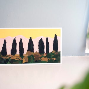 Poplar trees in summer - artprint