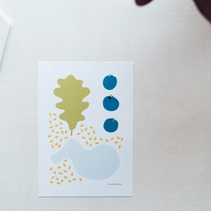 Blueberries postcard