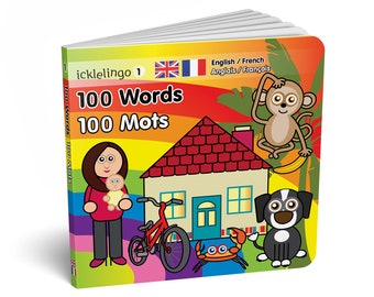 FRENCH bilingual children's First Words book