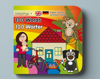 GERMAN bilingual children's First Words book