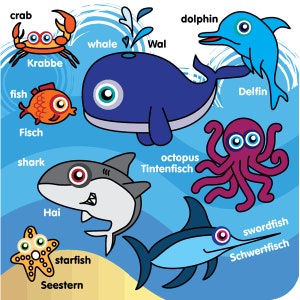 GERMAN bilingual children's First Words book image 4