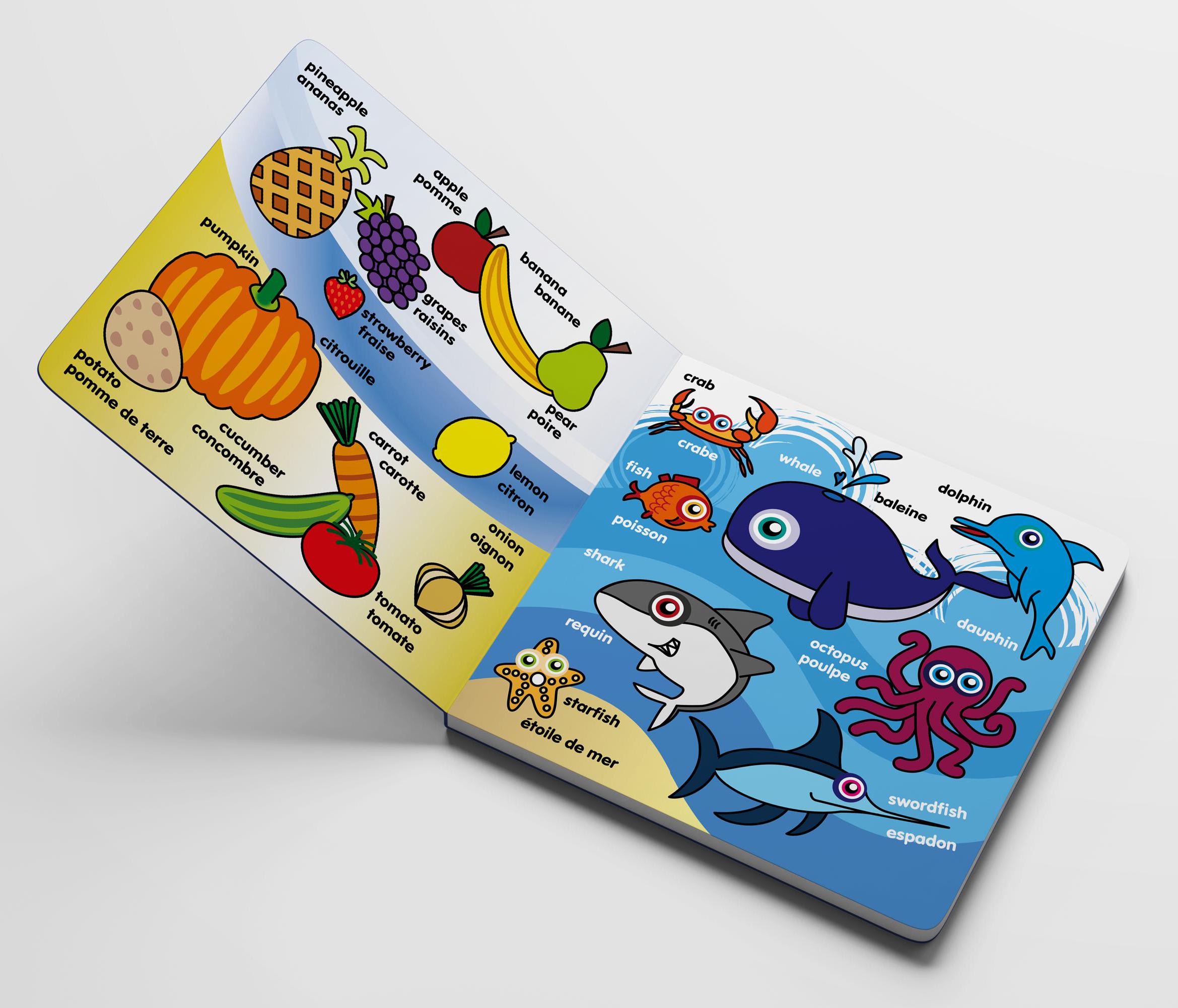FRENCH Bilingual Children's First Words Book - Etsy