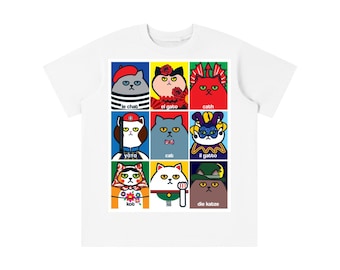 Kids  Multilingual Cat T-Shirt – Fun Language Learning Tee
