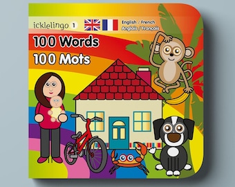 FRENCH bilingual children's First Words book