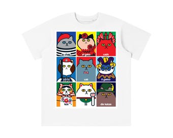Kids  Multilingual Cat T-Shirt – Fun Language Learning Tee