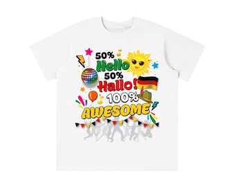 German Bilingual Kids' T-shirt: Hello + Hallo
