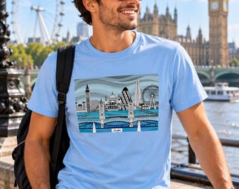 London Skyline T-Shirt | Blues