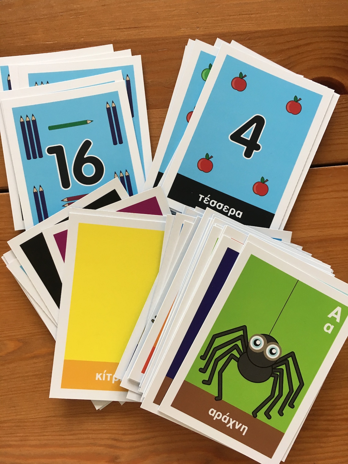 GREEK Flash Cards, Printed Sets - Etsy
