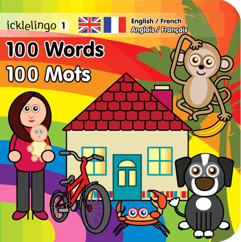 FRENCH bilingual children's First Words book image 2