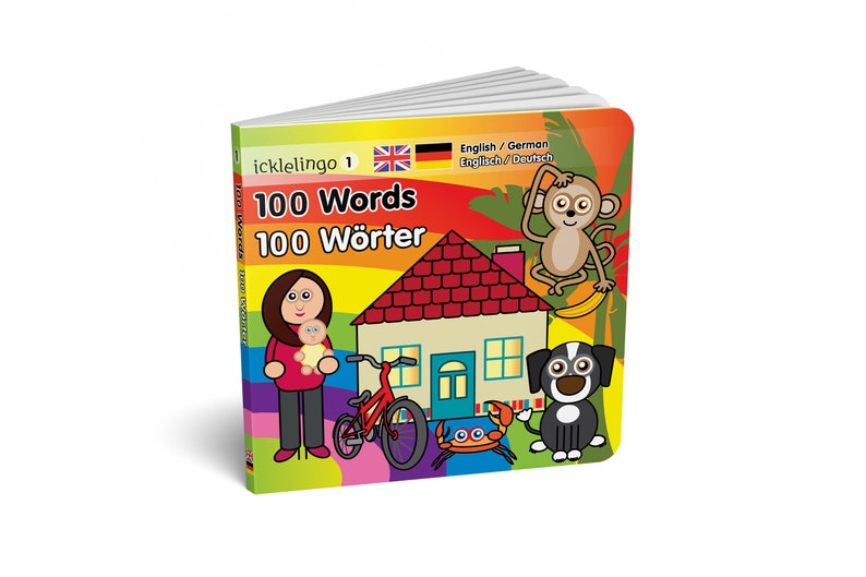 GERMAN bilingual children's First Words book image 1