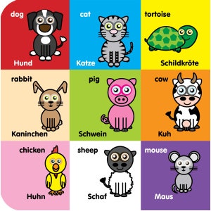 GERMAN bilingual children's First Words book image 5