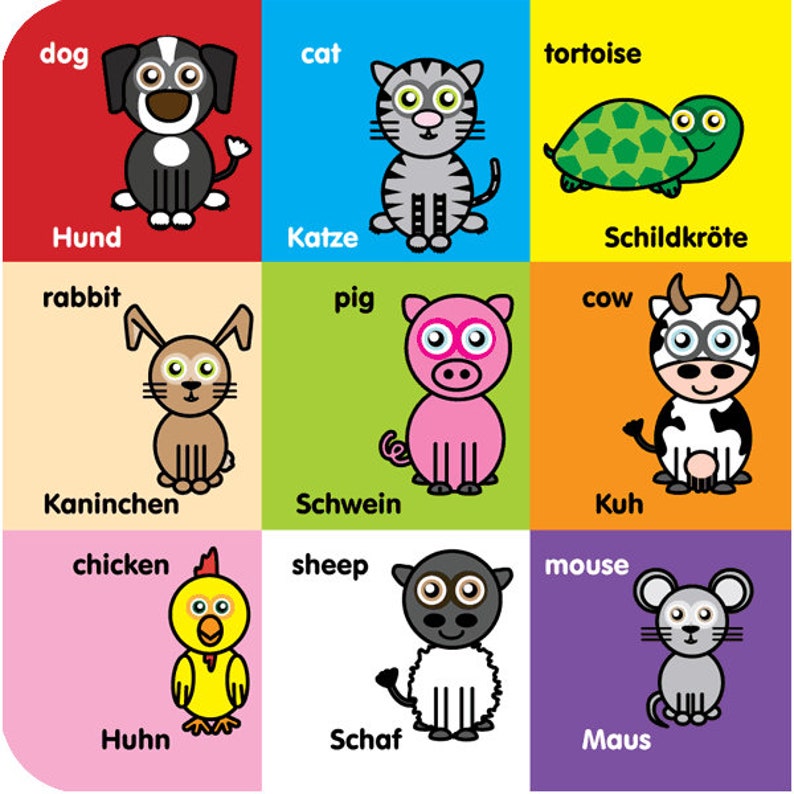 GERMAN bilingual children's First Words book image 5