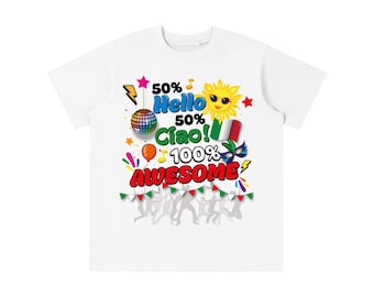 Italian Bilingual Kids T-Shirt: Hello + Ciao