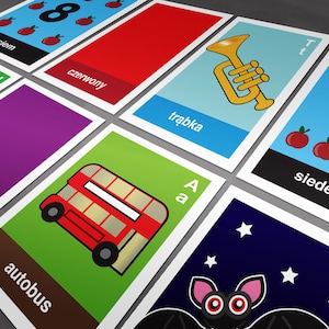 POLISH Flash Cards, Instant Download