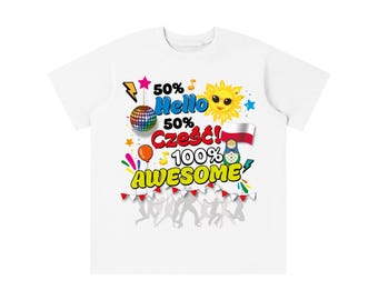 Polish Bilingual Kids' T-shirt: Hello + Cześć