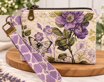 Handmade Wristlet Zipper Bag