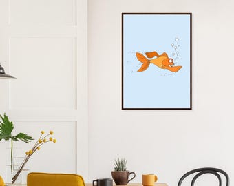 Goldie der Goldfisch – Gerahmter Druck