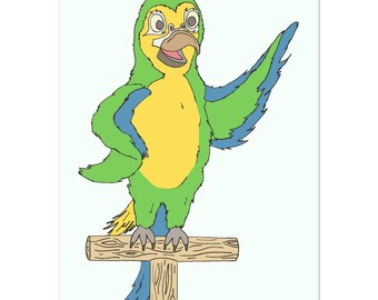 Polly der Papagei Druck