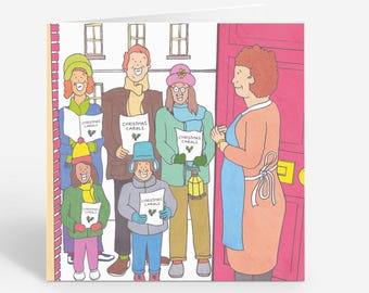 Pack of 5 Individual Beautifully Illustrated Christmas Cards