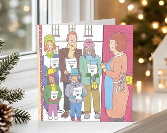 Pack of 10 Carol Singers Christmas Cards
