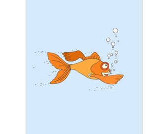 Goldie der Goldfisch Druck