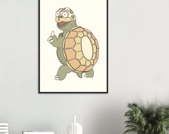 Gerahmter Druck: Shelly die Schildkröte