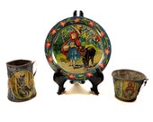 Tin Litho Red Riding Hood Tea Set - Ohio Art Tin Litho - Little Red Riding Hood