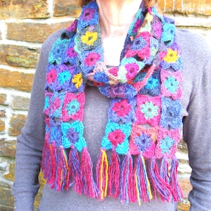 Crochet scarf pattern. Photo tutorial. Instant download.