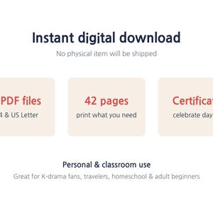 Learn to Read Korean in 7 Days Before Your Korea Trip, Printable Hangul Workbook for Beginners, Kpop & Kdrama Fan Gift image 7