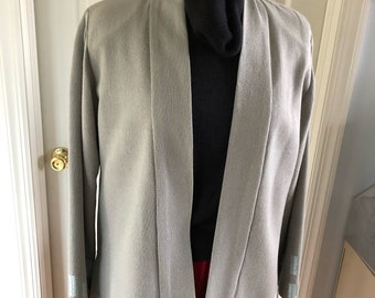 Steel Gray Wool/Silk Jacket
