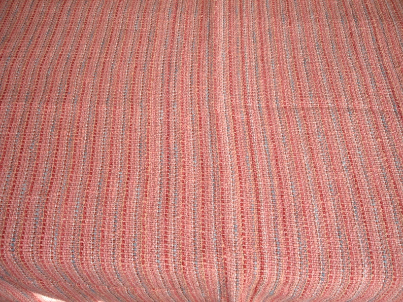 Hand Woven Salmon Fabric image 1