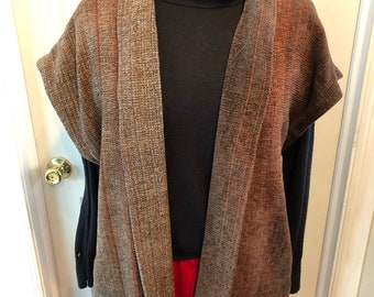 Multi Brown Chenille Vest