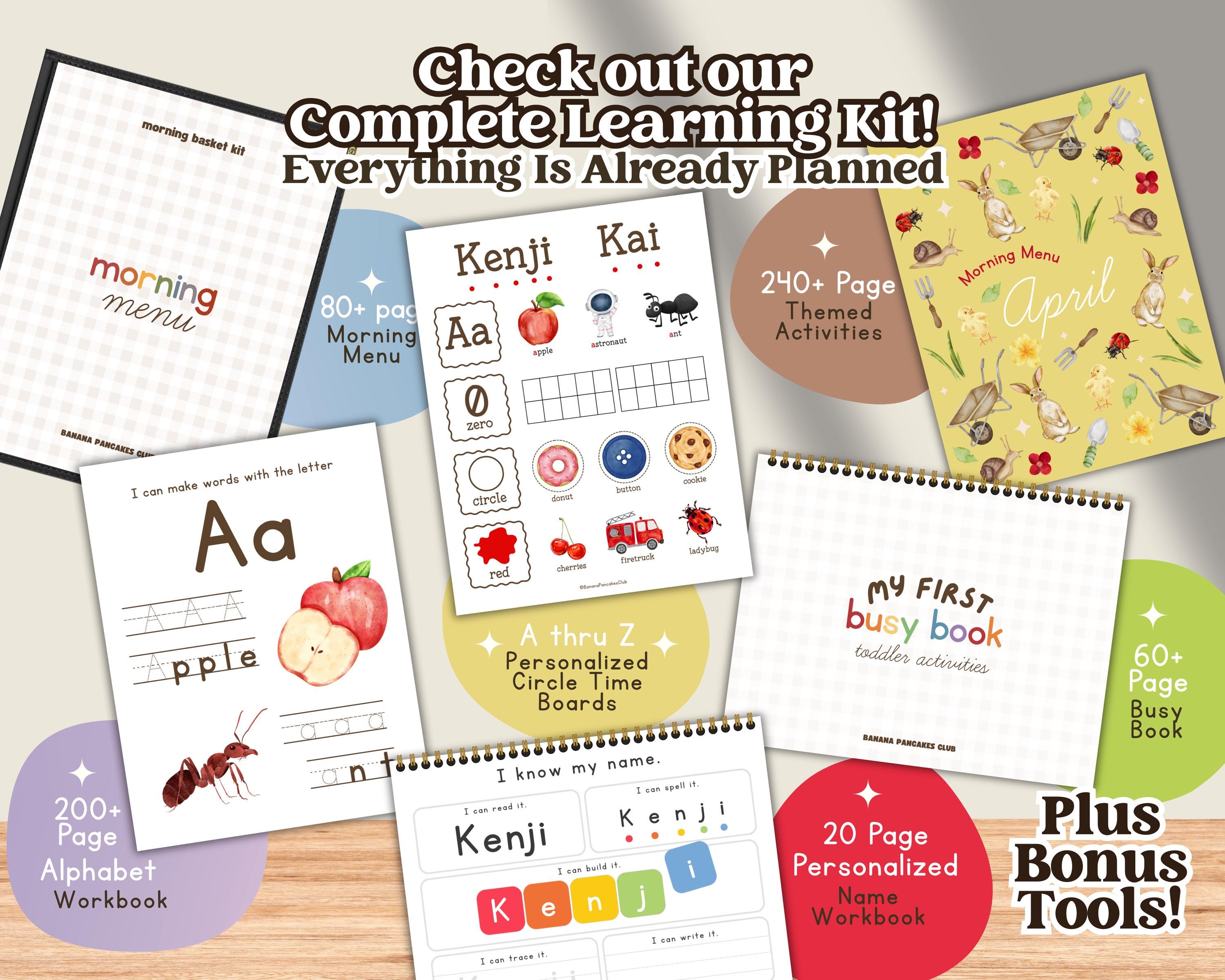 Personalized Toddler Circle Time Boards (ages 2–5), Letters A-Z ...