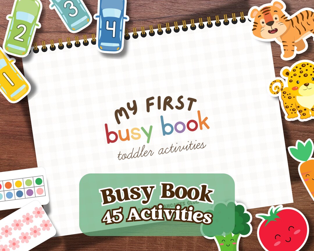 Toddler Busy Book Printable Montessori Learning Binder, Preschool ...