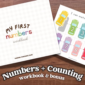 Libro de actividades de números y conteo para niños pequeños Recursos de aprendizaje del número 1 al 10 Hojas de trabajo para preescolar y jardín de infantes Educación en el hogar
