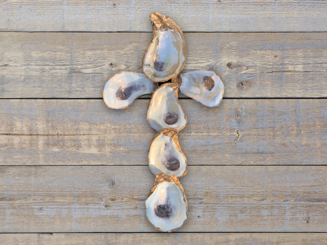 Oyster Crosses, Coastal Decor, Rustic Decor, Farmhouse Decor, Oyster