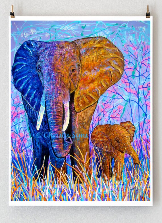 Items similar to Fine art print, Animal art, African art, 11x14 acrylic