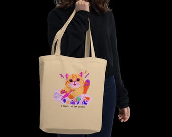 Teacher Cat Tote Bag, Cute Dopamine Cat Teacher Tote, Teacher Appreciation Gift, Cat Lover Teacher Bag Cat Mom Gift