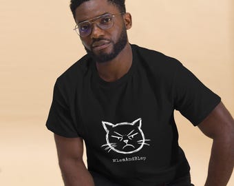 MlemAndBlep Logo Tee, Grumpy Cat Face T-Shirt, Funny Cat Brand Shirt, Cat Lover Gift, Sarcastic Cat Tee, Not Cute Just Honest