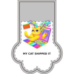 Funny Dopamine Cat Christmas Stocking, Paw Shaped Christmas Stocking, Thoughtful Gift for Cat Lovers, Funny Christmas Decor | Christmas Gift