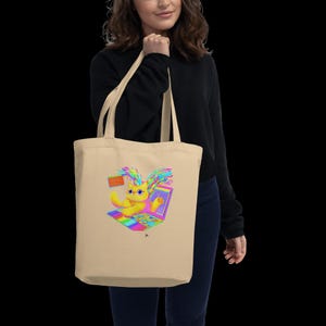 Programmer Cat Tote Bag, Cute Dopamine Cat Coder Tote, Software Engineer Gift, Developer Cat Lover Bag Cat Mom Gift