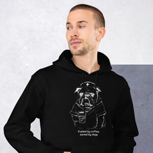 Nurse Dog Hoodie, Funny Grumpy Dog Nurse Hooded Sweatshirt, Night Shift Nurse Gift, Vet Tech Dog Lover Hoodie, Dog Mom Gift
