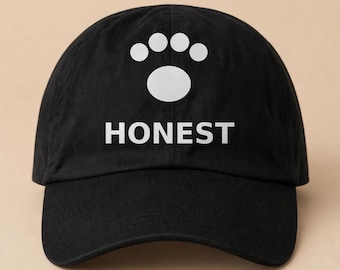 HONEST Paw Embroidered Cap, Funny Dog Lover Hat, Sarcastic Pet Gift