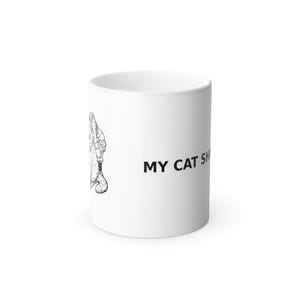 Programmer Cat Magic Mug, Funny Sarcastic Color Changing Coffee Mug, My Cat Shipped It, Gift for Software Engineer, Introvert Humor
