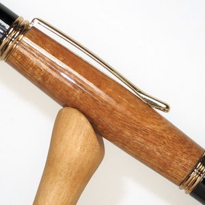 Handcrafted wood pen made of Narra amboyna