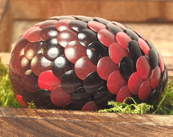 Red Dragon Egg with black accent scales