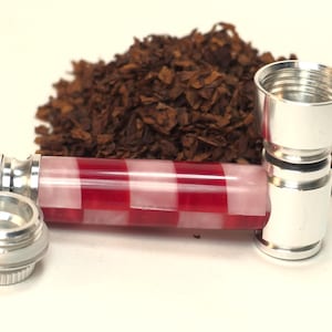 Funky harlequin pipe in red and pink