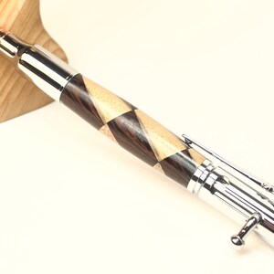 Harlequin bolt action pen in chrome setting image 1