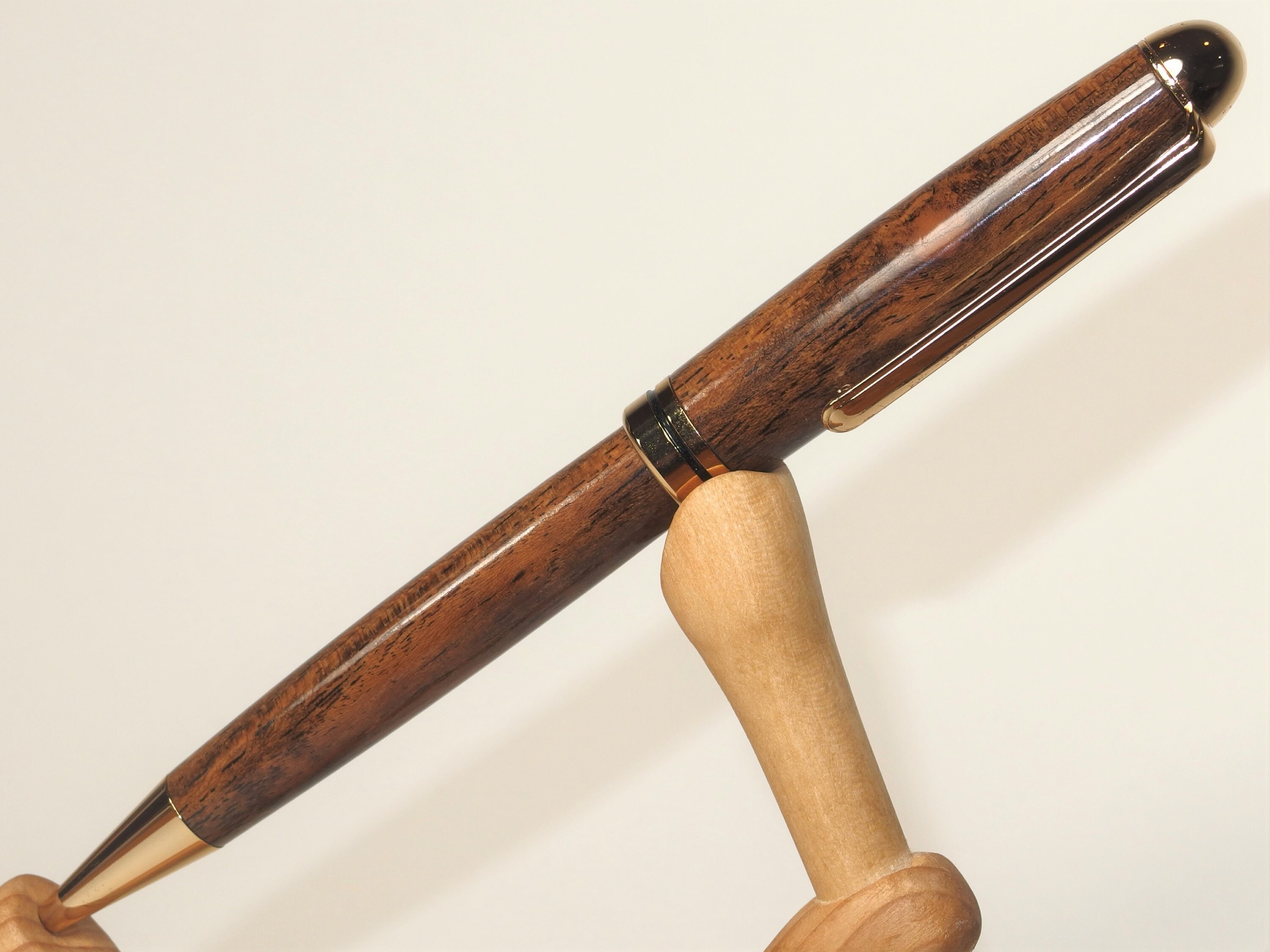 Zebra Wood Pen in Gold Setting, Handcrafted - Etsy