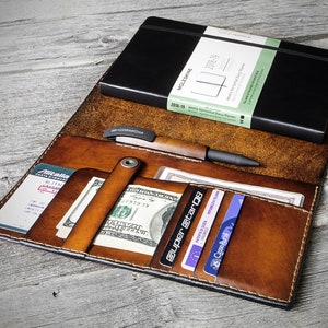 Cubierta clásica Moleskine de cuero italiano, Moleskine Cahier / Volant Journal Tamaño más grande 5 x 8.25" / 13 x 21 cm, Diario de cuaderno recargable A5